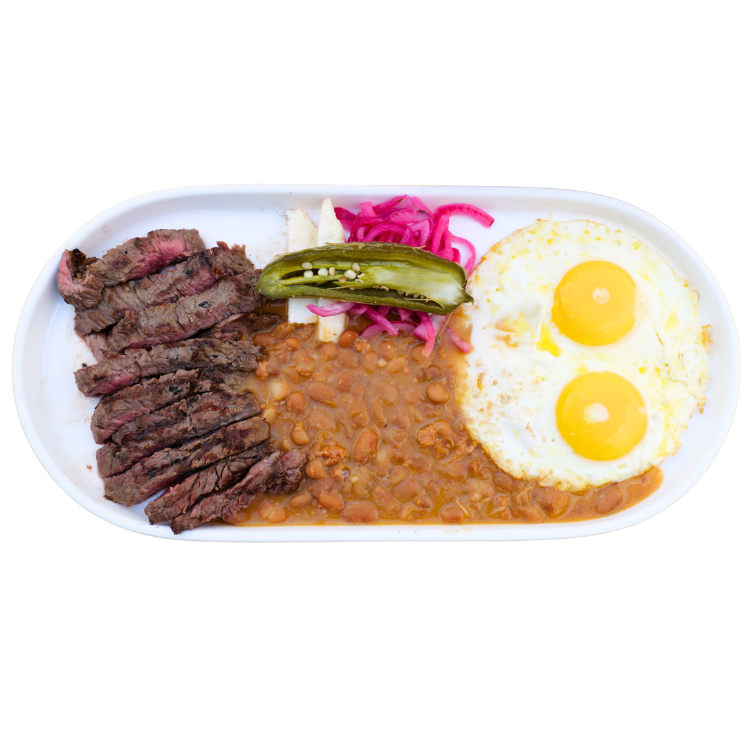 Steak and eggs